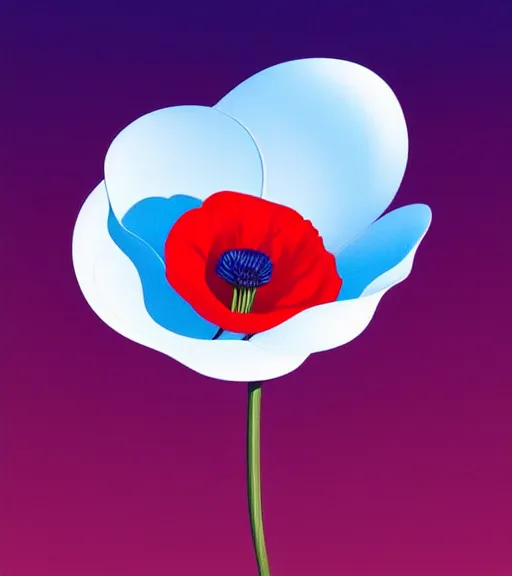 Prompt: icon stylized minimalist poppy flower, loftis, cory behance hd by jesper ejsing, by rhads, makoto shinkai and lois van baarle, ilya kuvshinov, rossdraws global illumination