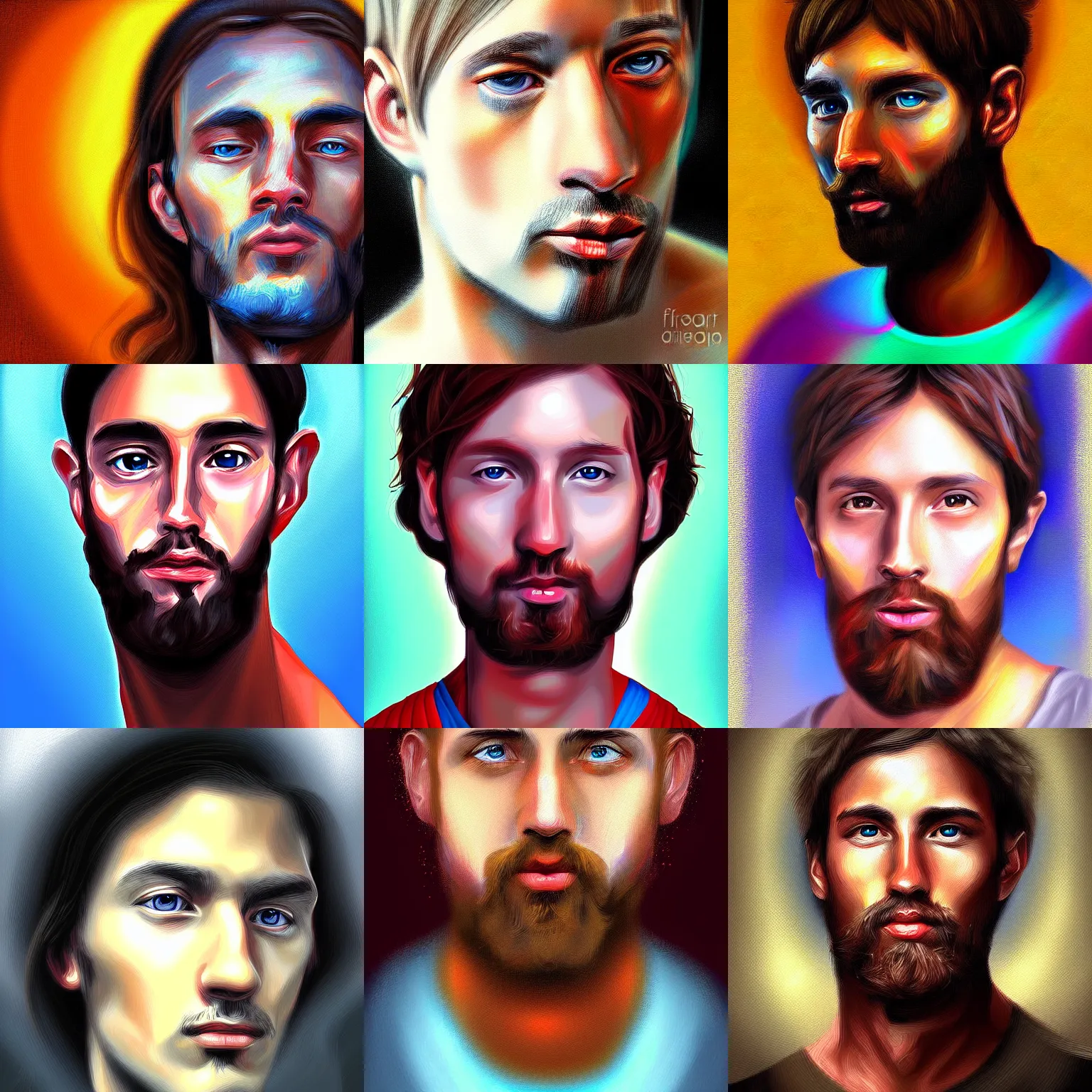 Prompt: Portait of god, digital painting, art station