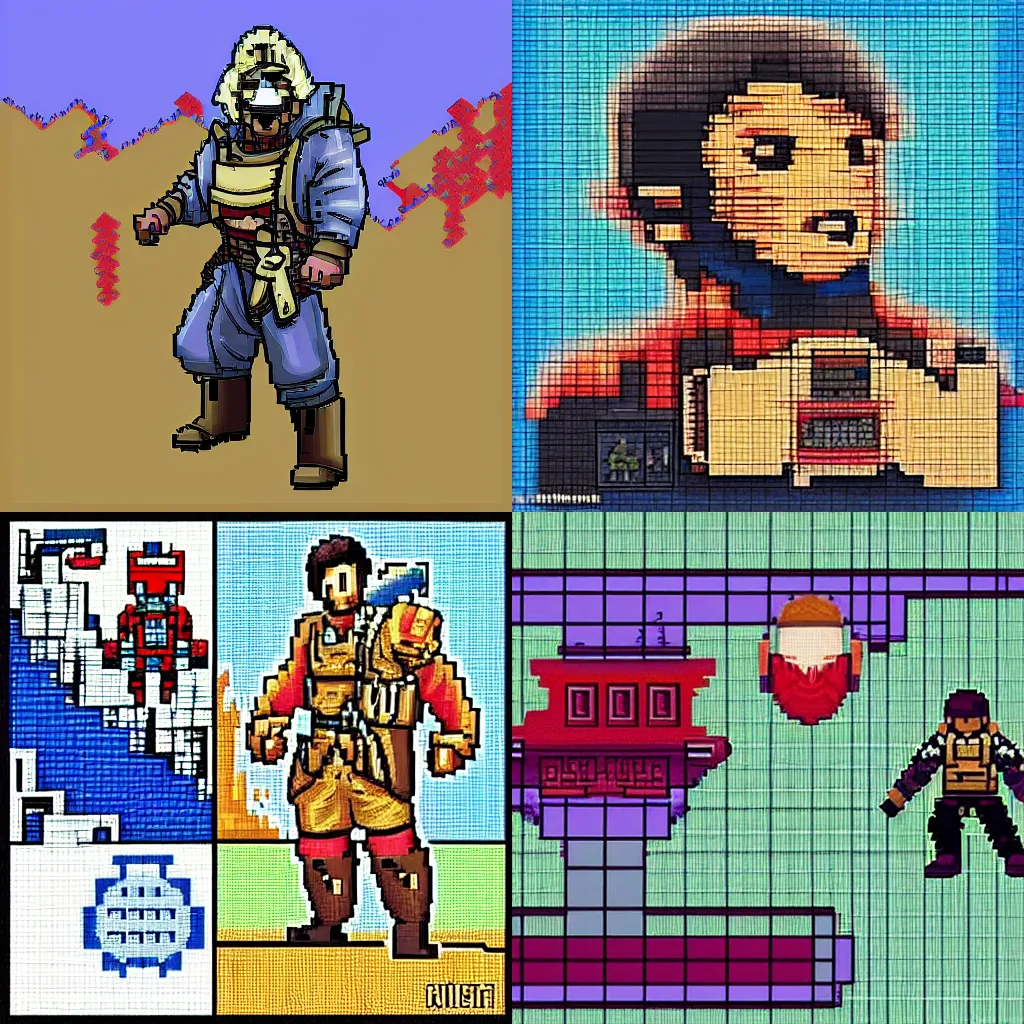 Prompt: apex legends as 8 bit pixel art.