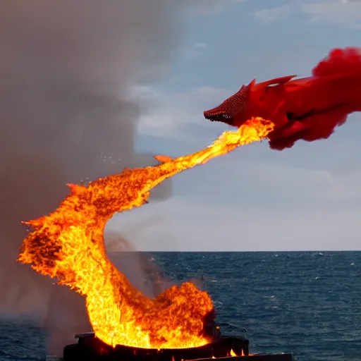 Prompt: fire tornado with a shark in it