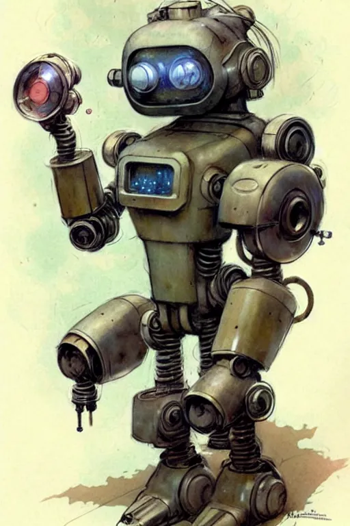 Prompt: (((((1950s robot science fantasy . muted colors.))))) by Jean-Baptiste Monge !!!!!!!!!!!!!!!!!!!!!!!!!!!