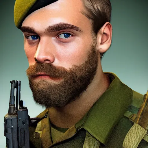 Image similar to pewdiepie as a british special air service soldier, highly detailed, cinematic lighting, photorealistic