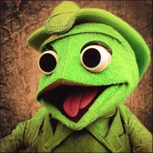 Image similar to “ steampunk kermit the frog ”