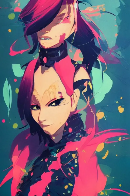 Image similar to an ultradetailed beautiful painting of a stylish fighter from ninjala, by conrad roset, fiona staples and kinu nishimura, featured on artstation