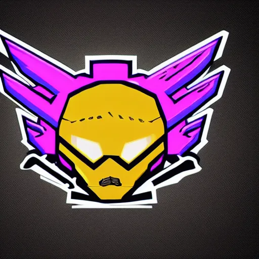 Image similar to in the style of max prentis and deathburger and laurie greasley a vector e-sports sticker logo of a cyberpunk headpiece, highly detailed, colourful, 8k wallpaper