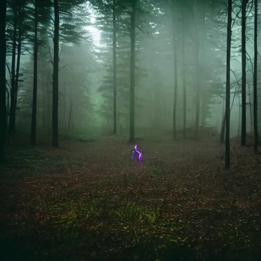 Prompt: Rave in a dark misty forest