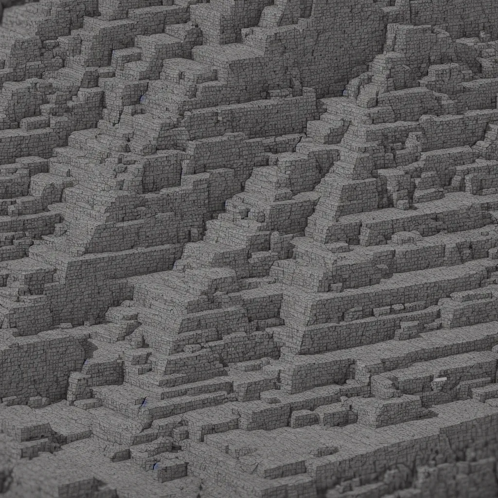 Image similar to a step pyramid, aztec pyramid, ziggurat, high detail, 8 k resolution, octane render, hyper realistic