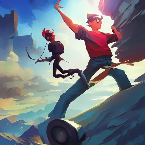 Image similar to hero world rockoa €™ s modern life, behance hd by jesper ejsing, by rhads, makoto shinkai and lois van baarle, ilya kuvshinov, rossdraws global illumination