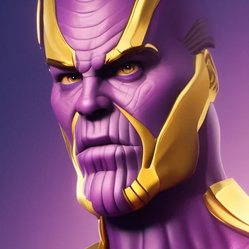 Prompt: Thanos is a fabulous and wearing women's makeup, hyperdetailed, artstation, cgsociety, 8k