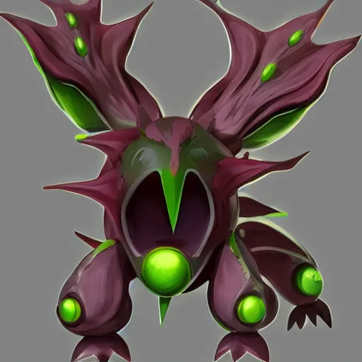 Image similar to a pokemon that looks like a dionaea muscipula, digital art. trending on art station, unreal engine.