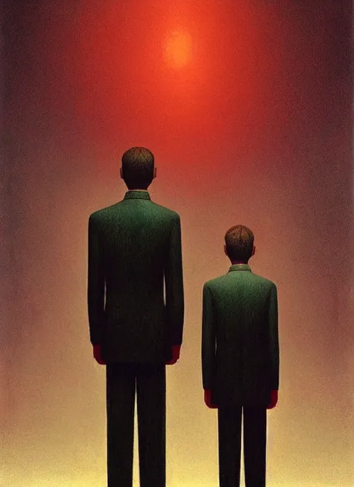 Image similar to they stand tall Edward Hopper and James Gilleard, Zdzislaw Beksinski, Mark Ryden highly detailed