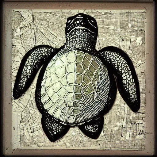 Prompt: anthropomorphic turtle hero by ed fairburn