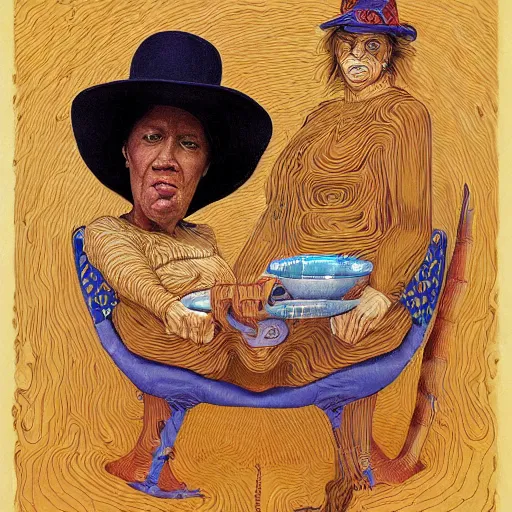 Image similar to yo mama is so fat when her blood type is ragu, rennaissance masters portrait, jean giraud portrait, intricate details