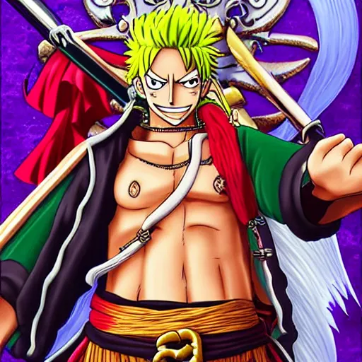 Prompt: Pirate King IshowSpeed, anime art, One Piece high detail, high quality,