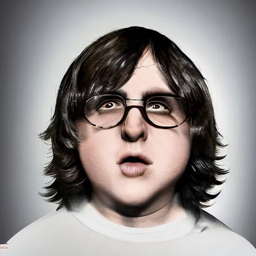 Image similar to andy milonakis as a goat, goat body, human head, anthropomorphic, 4 k, photorealistc, high details