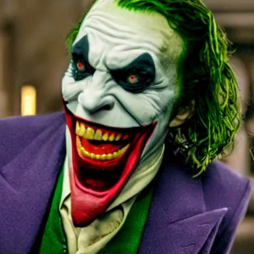 Image similar to film still of Jack Nicolson as joker in the new Joker movie