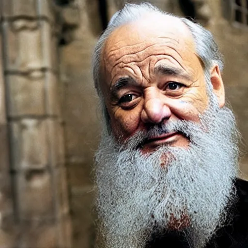 Image similar to bill murray plays dumbledore in harry potter