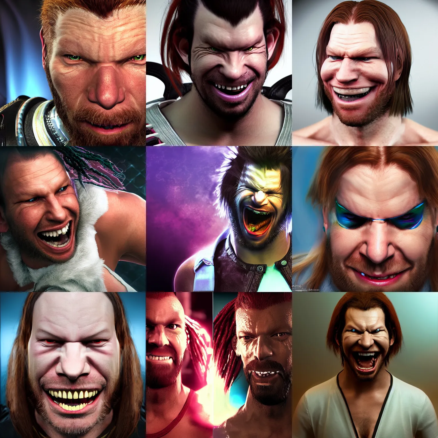 Prompt: hyper realistic aphex twin as a tekken character, octane, unreal engine, 8k, trending on artstation