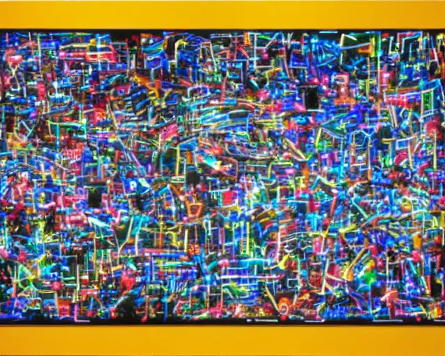 Prompt: artwork by nam june paik