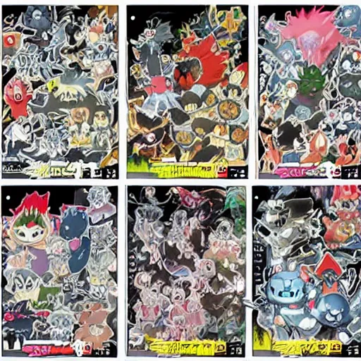 Image similar to horror pokemon manga stickers from the 1 9 9 0 s