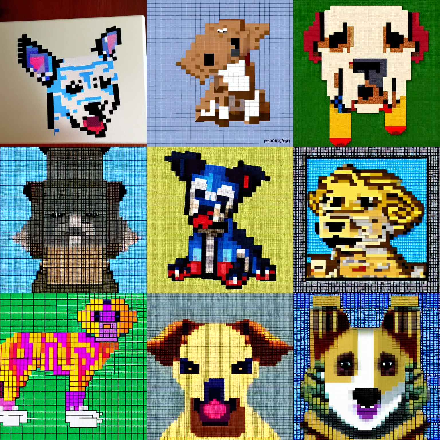 Prompt: pixel art dog