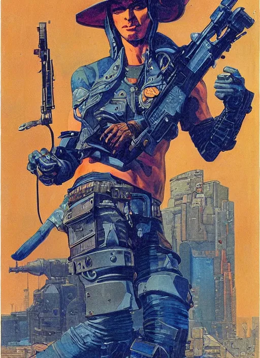 Image similar to cyberpunk mercenary. portrait by jean giraud and anton otto fischer and john philip falter and will eisner and gil elvgren