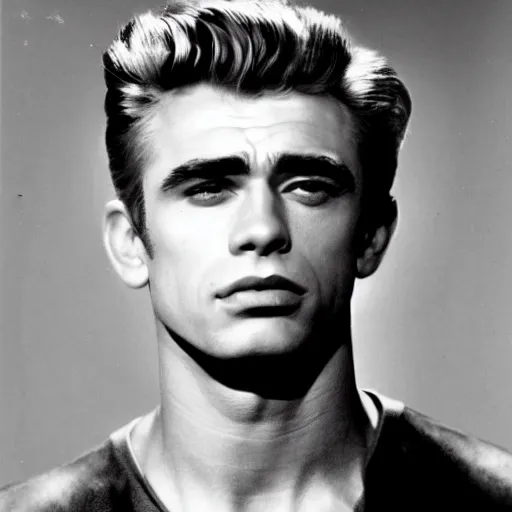 Prompt: genetic combination of james dean and boris karloff, face and shoulders focus