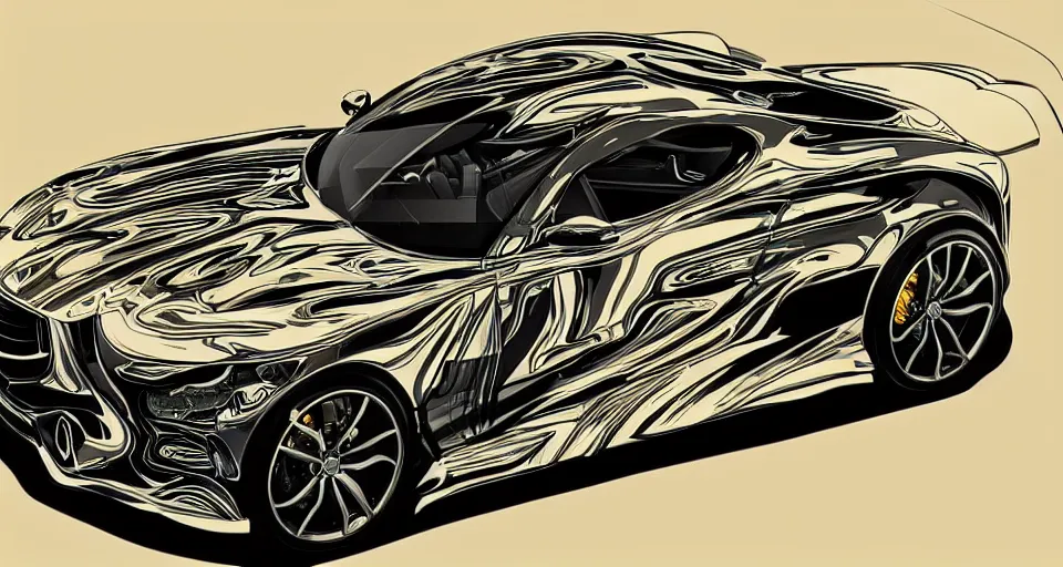 Image similar to Automotive design art, digital art, trending on Behance,