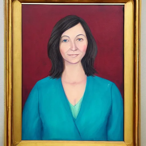 Prompt: a portrait painting of natasha mogard