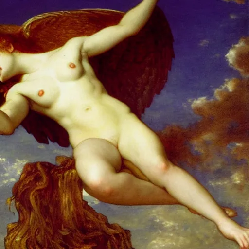 Prompt: paradise lost fallen angel by alexandre cabanel