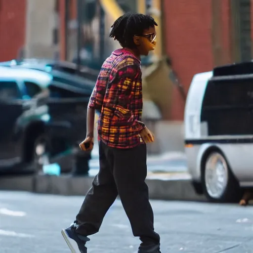 Image similar to high quality photo of a black harry potter on a skateboard in new york city