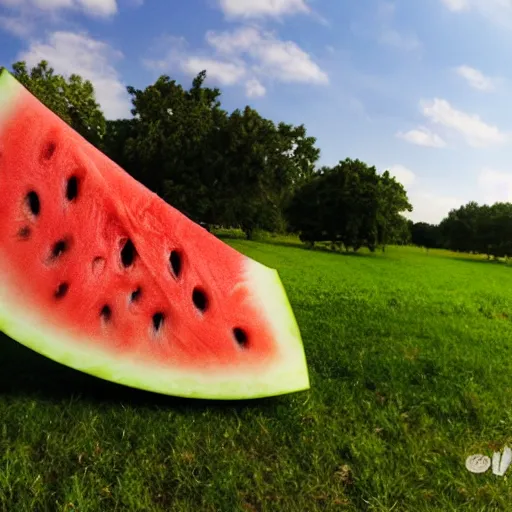 Image similar to watermelon in the shape of a horse, photorealistic hd, wide angle photography