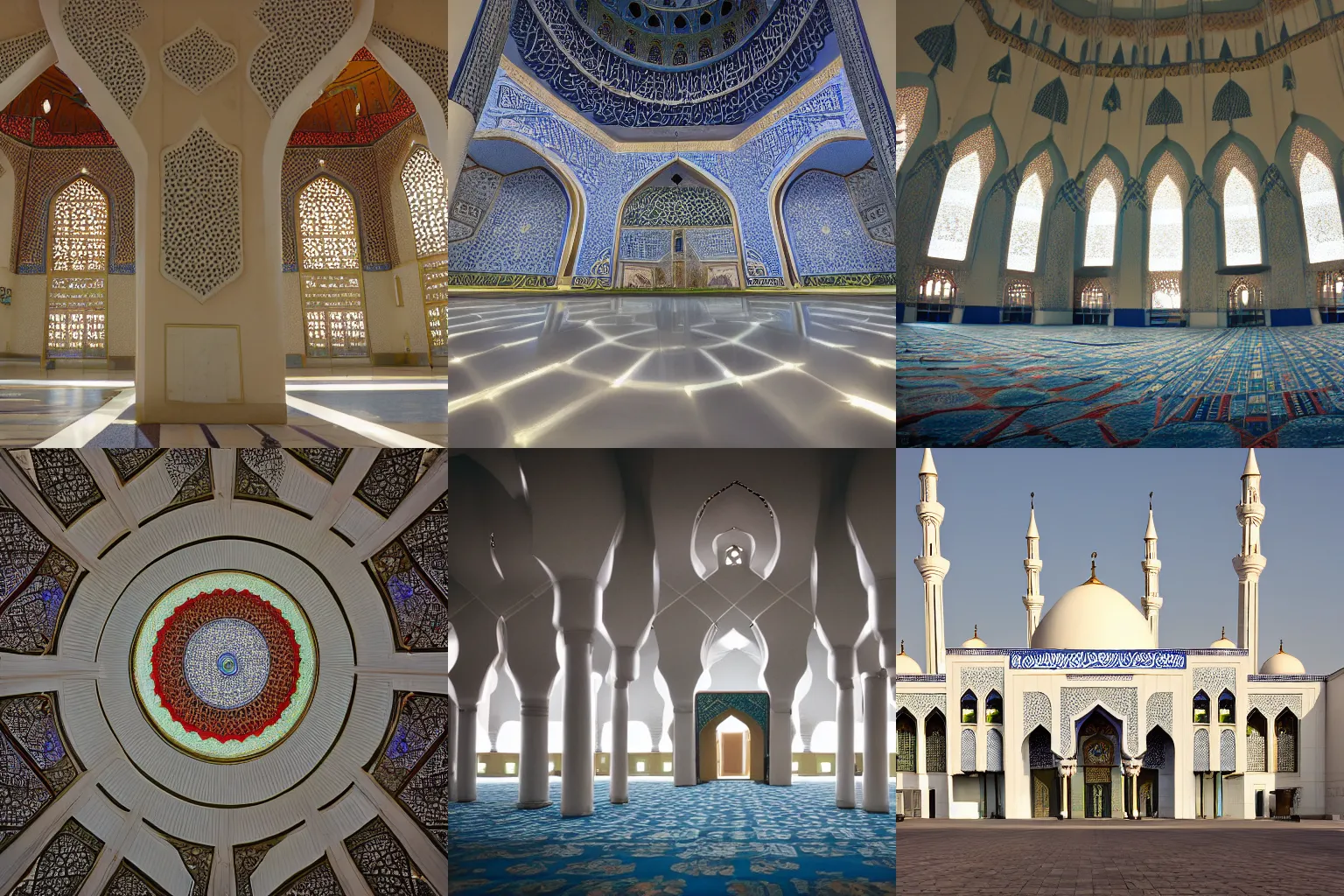 Prompt: High-quality DSLR photo of a futuristic mosque