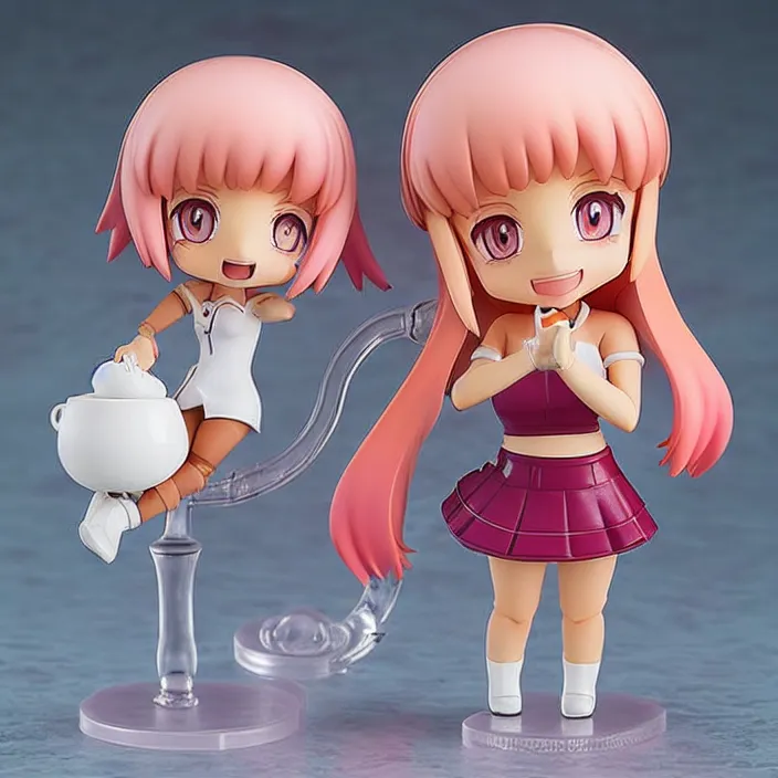 Image similar to Doja Cat, An anime Nendoroid of Doja Cat, figurine holding a spoon, detailed product photo