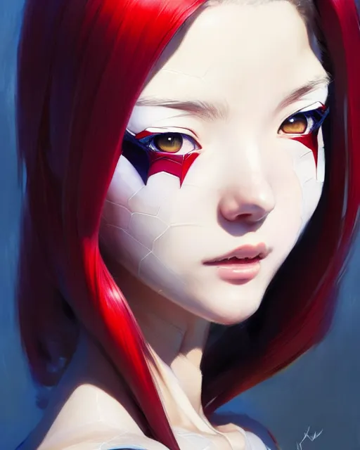 Image similar to portrait Anime Spiderman girl sharp fine-face, pretty face, realistic shaded Perfect face, fine details. Anime. realistic shaded lighting by Ilya Kuvshinov krenz cushart katsuhiro otomo ghost-in-the-shell, magali villeneuve, artgerm, rutkowski Jeremy Lipkin and Giuseppe Dangelico Pino and Michael Garmash and Rob Rey