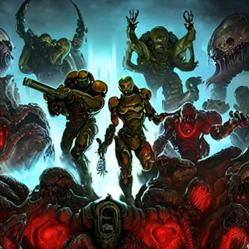 Image similar to doom game