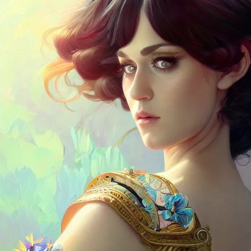 Image similar to ultra realistic illustration, katy perry anime, intricate, elegant, highly detailed, digital painting, artstation, concept art, smooth, sharp focus, illustration, art by artgerm and greg rutkowski and alphonse mucha and wlop