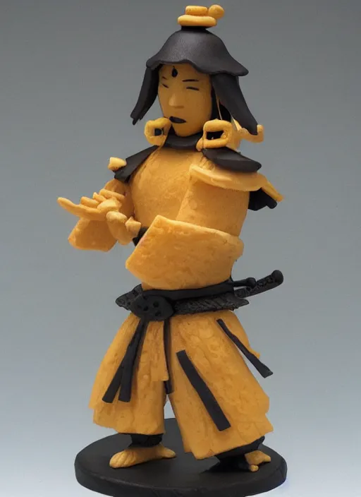 Image similar to a samurai, sponge sculpture