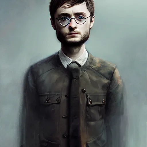 Image similar to portrait of elijah wood dressed and acting as daniel radcliffe, photo realistic, highly detailed, perfect face, fine details, by ha gyung, zac retz, peter mohrbacher, hans thoma, greg rutkowski, alexandros pyromallis