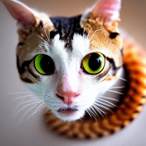 Image similar to a snake - cat - hybrid, animal photography