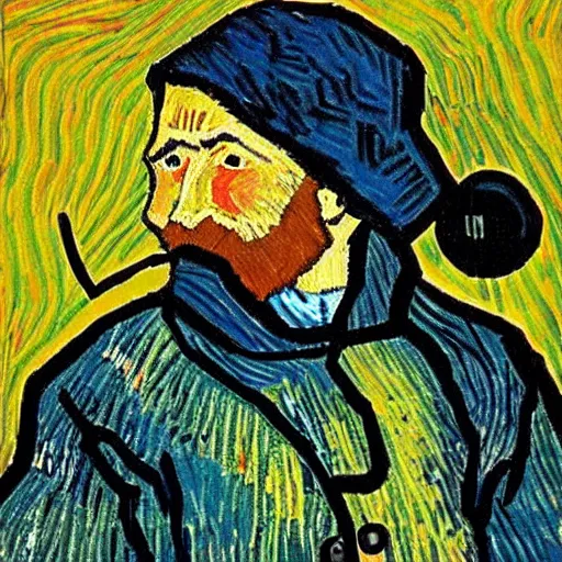 Prompt: “skier in the style of Van Gogh”