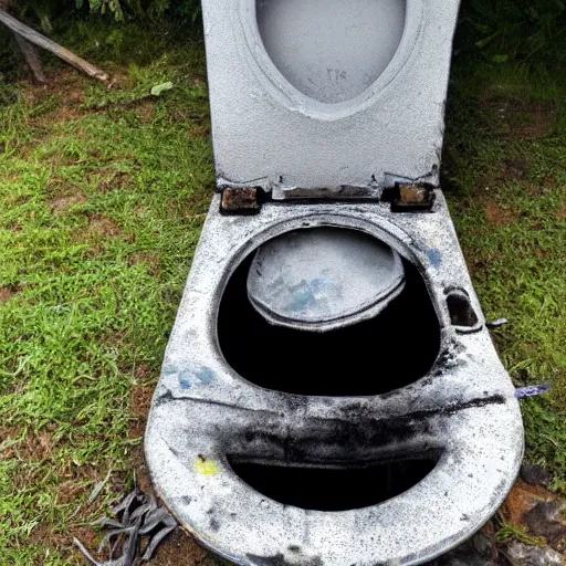 Image similar to charred toilet, craigslist photo