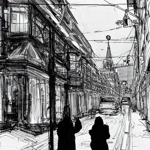 Image similar to moscow streets by tsutomu nihei