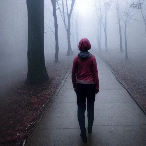 Image similar to walking through silent hill in real life.