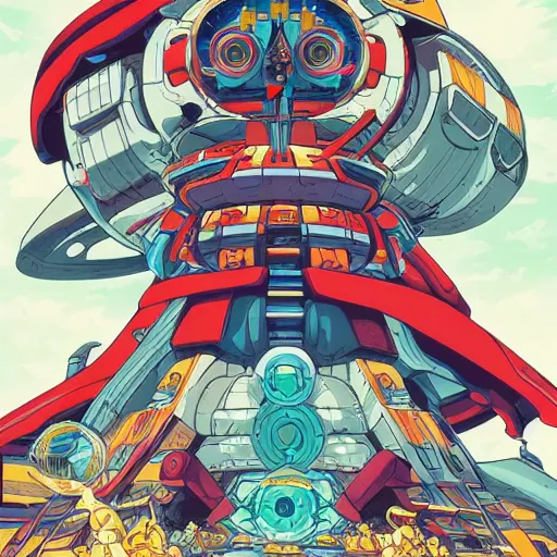 Image similar to Tengen Tonpa Gurenn Lagann, mega spiral power, by James Jean and dan mumford and strongstufftom