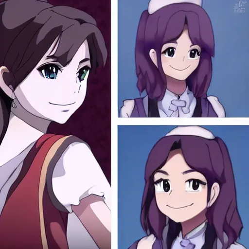 Prompt: jenna coleman as an anime character