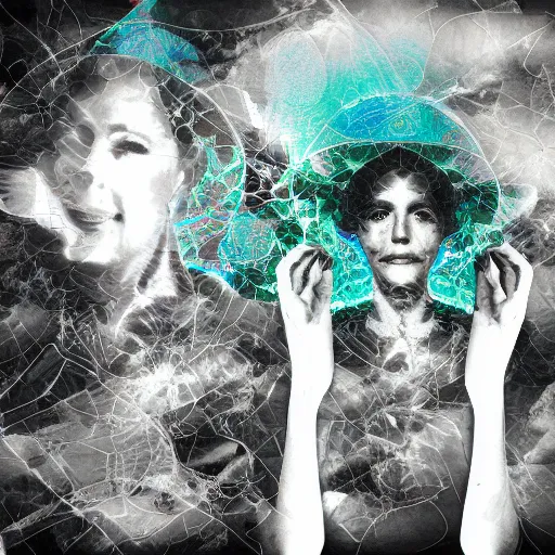 Image similar to overlayed digital media, double exposure, digital collage