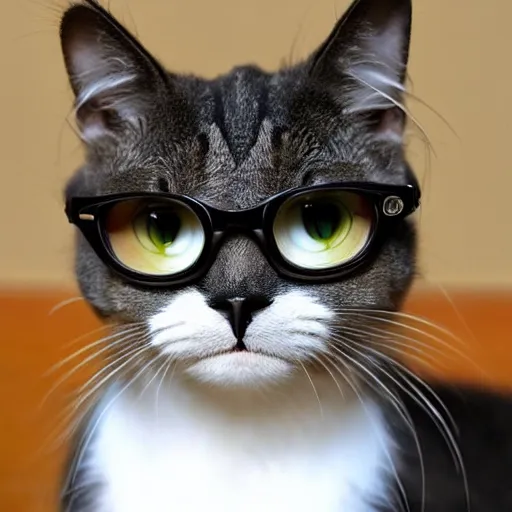 Image similar to intellectual cat