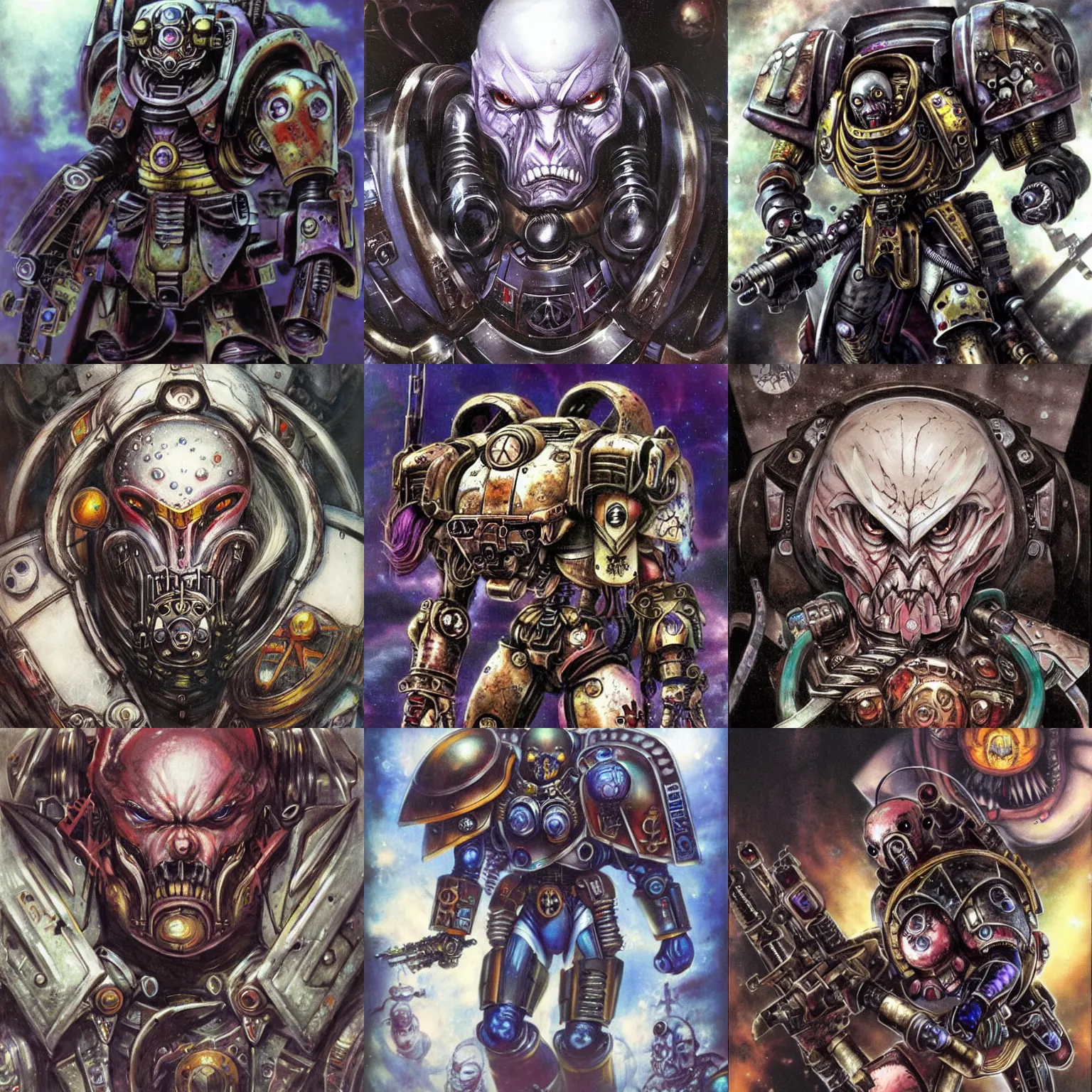 Prompt: a beautiful portrait of a genestealer, art by yoshitaka amano and warhammer 4 0 k