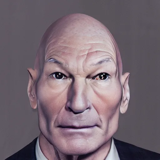 Image similar to photo of a hybrid between patrick star and patrick stewart